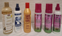 6 New Assorted Brand Hair Producrs | Includes 2 Mielle Braid Set Foams (222ml each), 1 Mielle Braid/Scalp Moisturizer, 1 Softsheeb Carson Instant Hair Activator (237ml), 1 Luster's Curl Activator (236ml) & 1 Moisture Miracle Shampoo (473ml) | Earliest BB 