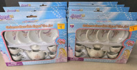 8 New | Sweet Princess Porcelain Miniature Royal Tea Set 10pcs Ea. Box Measures 8" x 6"