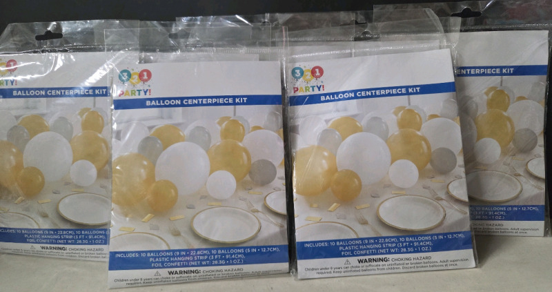 7 New | Part Balloon Centerpiece Kits | Also Include Foil Confetti!