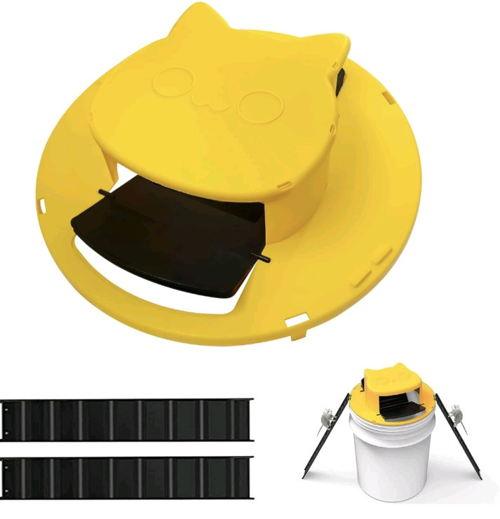 New Mouse Trap for Indoor Auto Rolling Rat | Trap Safe for Children and Pets | Reusable and made for 5 Gallon Bucket Lid | Doesn't Come with Bucket | See Photos for Measurements