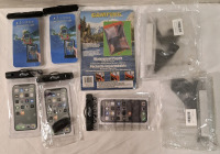 8 New Assorted Sizes PVC Waterproof Pouches | Biggest Pouch Measures- 7" X 10"