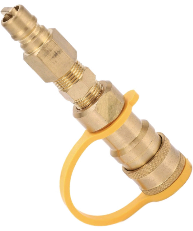 New Uplory Propane Tank Adapter | 3/8in Compact Brass Propane Quick Connection Accessories for Home Use Travel Trailer Campers