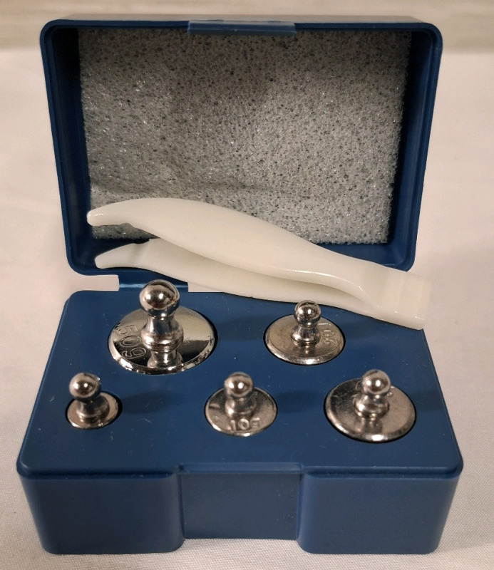 New Bezall Calibration Weights Set, 6Pcs 5g 10g 2x20g 50g 100g Grams Weights Precision Steel Chrome Scale Calibration Kit with Tweezers for Digital Balance Scale, Jewelry Scale