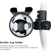 New Baby Stroller Cup Holder, Easy to Install 2 in 1 Universal Prevent Slipping Stroller Drink Rack with Clip for Strollers | Measurements- 13L x 12W x 10H Centimetres