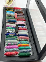 Approximately 45 Piece Natural Stone Double Pointed Hexagonal Mini Hexagonal Prisms Box 3.5 x 9 inch Stones approximately 1.3 inch