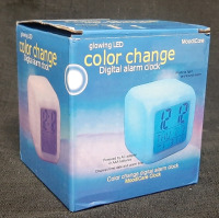 New in Box Color Change Glowing LED Digital Alarm Clock (Dimensions in Photo Gallery)