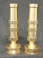2 New Brass 4" Hose Nozzles