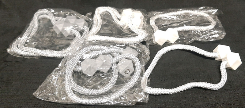 4 Packs of Magnetic Curtain Tie Racks (Stretched Roughly Up to 18" Long)