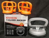 New Professional 1-Glass Sucker (4&frac12;" Diameter & Height) & 4 Orange Glass Suckers (2&frac12;" Diameter & Height)