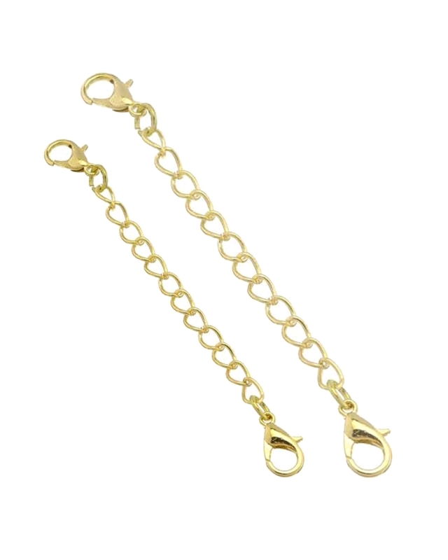 New STERLING FOREVER 14K Gold Plated Sterling Silver Necklace Extender Set of 2 - 5" & 6.5" | Retails $56