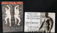 2 New Masculine Metal Signs (12"&times;8")