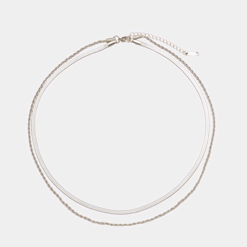 New ATOLEA "Ios" Layered Necklace - Hypoallergenic, Waterproof & Sweat Proof - 16.5" With 2" Extension | Retails $86