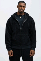 New Size Small Men's NOVA MEN Axel Polar Fleece Zip Up Hoodie (Black) | Retails $56