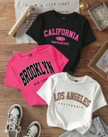 New Size XL Women's 3-Pack Stretchy Classic Crop Top Tees