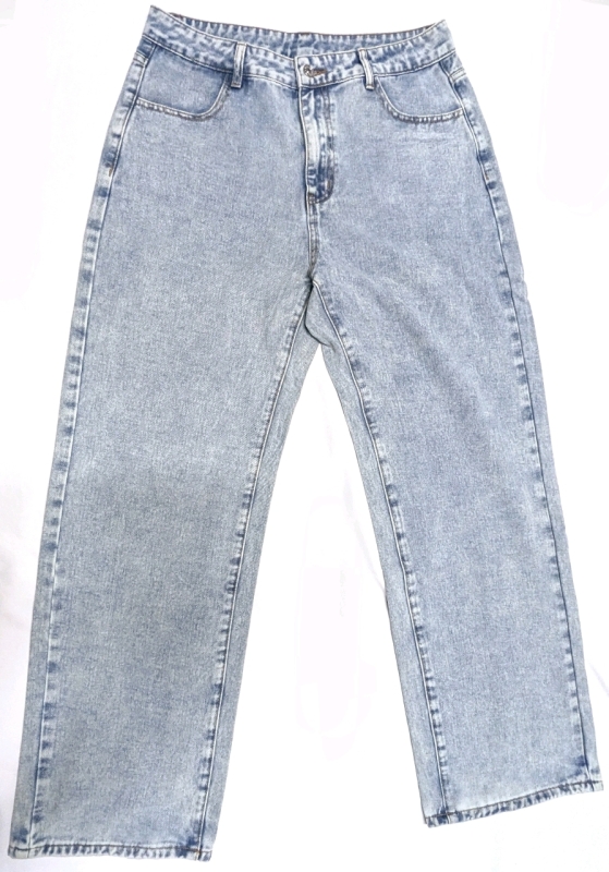 New Size XL Unisex Washed Light Blue Jeans - Waist Measures 16" Across