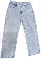 New Size XL Unisex Washed Light Blue Jeans - Waist Measures 16" Across