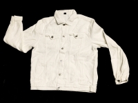 New Size Large Men's MANFINITY White Denim Jacket
