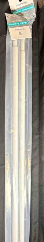 Trueliving 1 ct Tnsn Rod | White 28*48 |. Window Treatments 4x |
