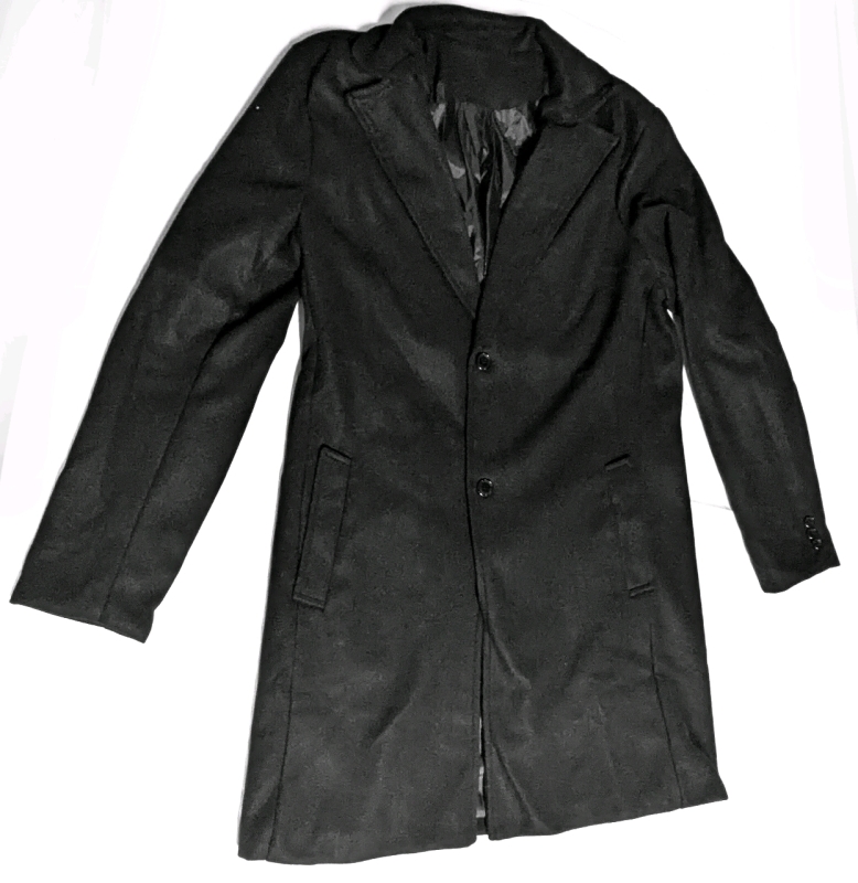 New Size MED Men's MANFINITY Black Pea Coat