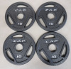 Four (4) New 10lb Olympic Grip WeightLifting Plates . Retail $80