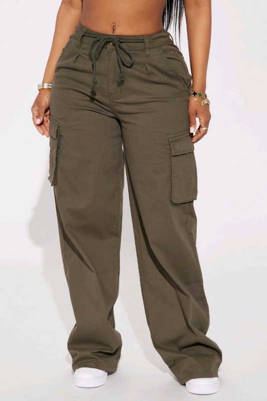 New Size Small Women's FASHION NOVA Out For The Day Cargo Pants (Olive) | Retails $56