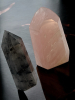 Large Rose Quartz 192 G and Large Rutilated Quartz Tower 11 Gram - 2