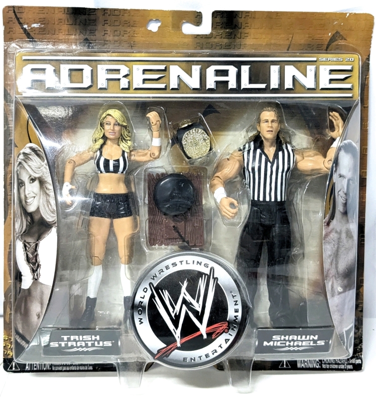 New 2006 WWE Adrenaline Series 20 : Trish Stratus & Shawn Michaels 7" Tall Action Figures by Jakks WWE