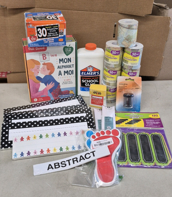 22 New Items of Teacher Created Resources Borders, Elmer's School Glue Sticks, Labels, French ABC Cards +