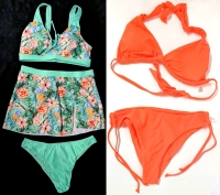 2 New Size LARGE Women's 2 & 3-Piece Bikini Bathing Suits