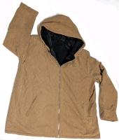 New Size 2XL Men's OUKU Faux Fur-Lined Super Soft Suede-Like Hooded Jacket