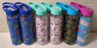 10+ New Gamer Themed Plastic Water Bottles With Internal Straw
