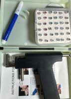 New Ear/Nose Piercing Machine with Marker and Stud Earrings | Box Length Measures 5"