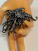 D Pollak Signed Bird Brooch Hard to Find Statement Large Rhinestone Canadian Designer Approximately 2.5 x 3 Inch WOW - 6