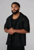 New Size Large Men's YOUNGLA #4036 Crochet Button-Up Top - Retails Over $60