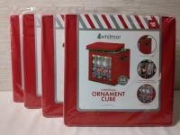 4 New Whitmor Christmas Ornament Cube