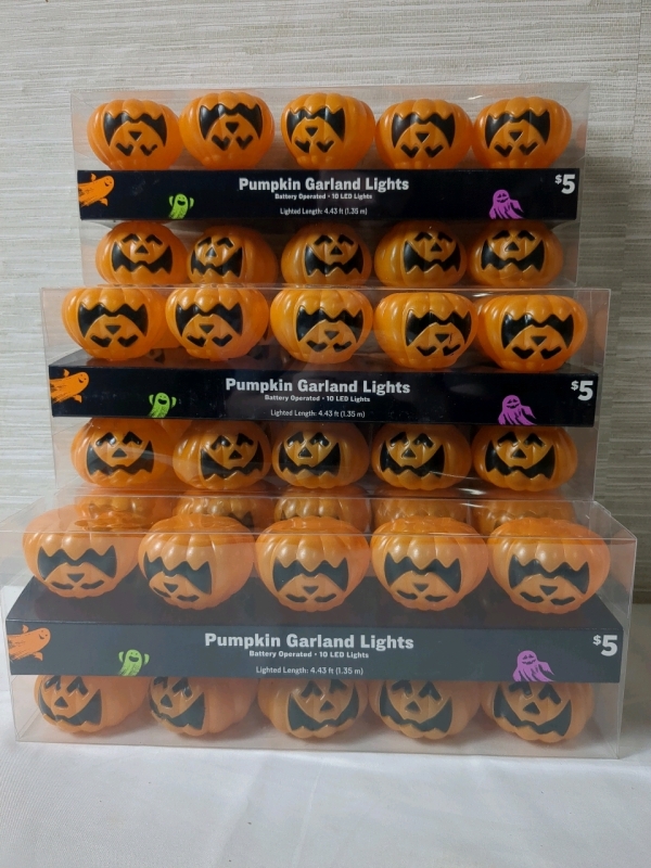 6 New Boxes Pumpkin Garland Lights Approx 4.43ft each