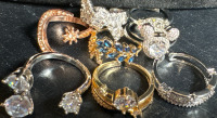 8 New Cute and Adjustable Ladies Finger Rings|