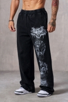 New Size MED Men's YOUNGLA # 2116 Black Wash Dynasty Joggers 100% Cotton. French Terry. | Retails Over $50