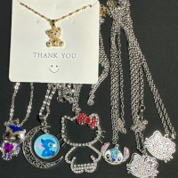 7 New Cute Pendants with Chains (10")