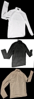 3 New Size MED Men's MANFINITY Long Sleeve Ribbed Mock Turtlenecks