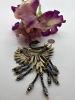 Heidi Daus Signed Elegant Swan Handcrafted Brooch with Black & Clear Gemstone Glass Accents Large Statement Piece Approximately 4.5 x 3.5 Inch - 4