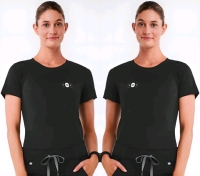 2 New Size MED Women's FIGS Tri Window Super Soft Short Sleeve Underscrub Tops (Retired!) | Retails Over $70