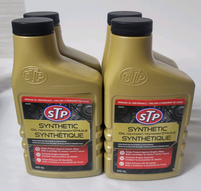 4 New STP Synthetic Oil Treatment , 443ml Bottles