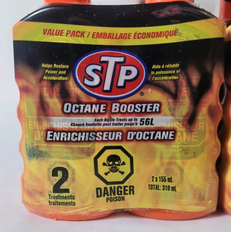 10 New STP Octane Booster Fuel Additive Fluid Bottles . 155ml Bottles