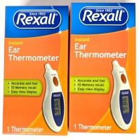 2 New REXALL Instant Ear Thermometers (Batteries Included)