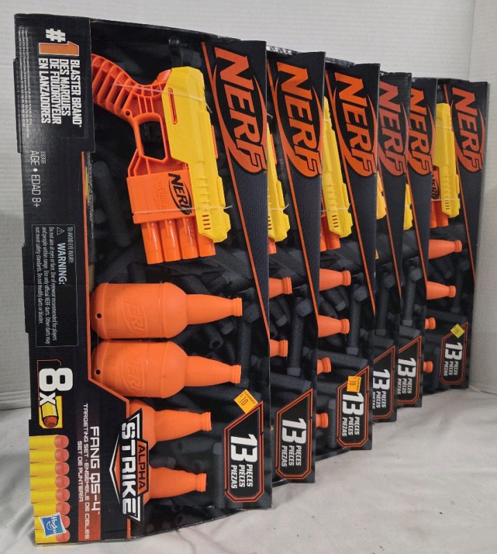 6 New | NERF Alpha Strike Fang Q5-4 Targeting Sets w/ 8 Bullets Ea.