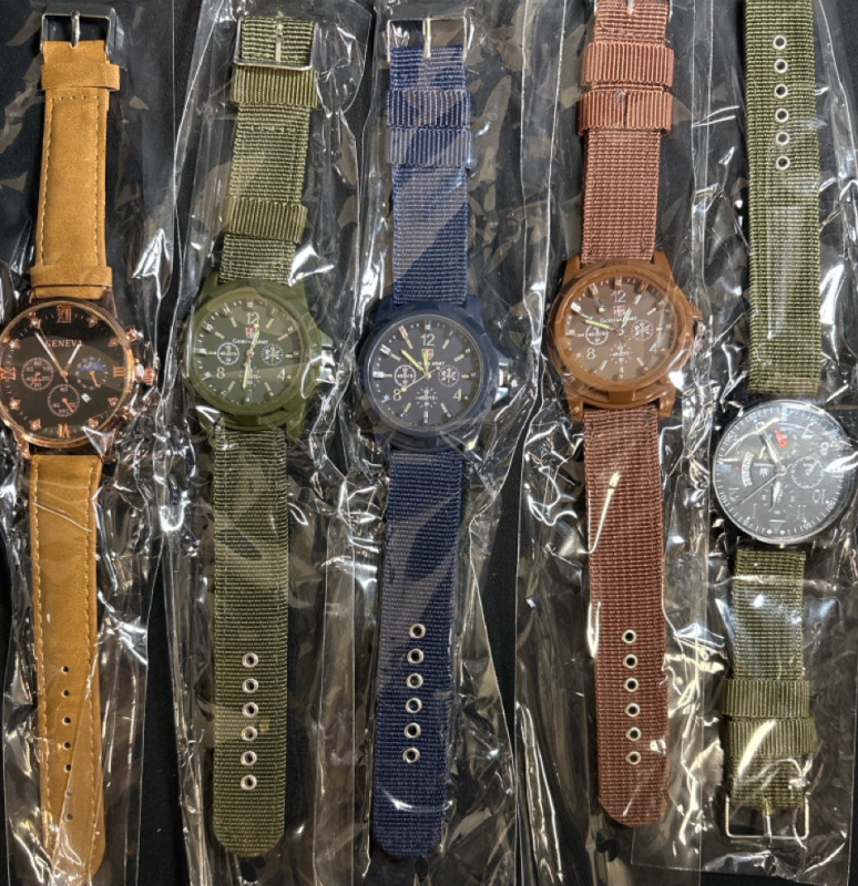 5 New Mens Watch| 10" measures