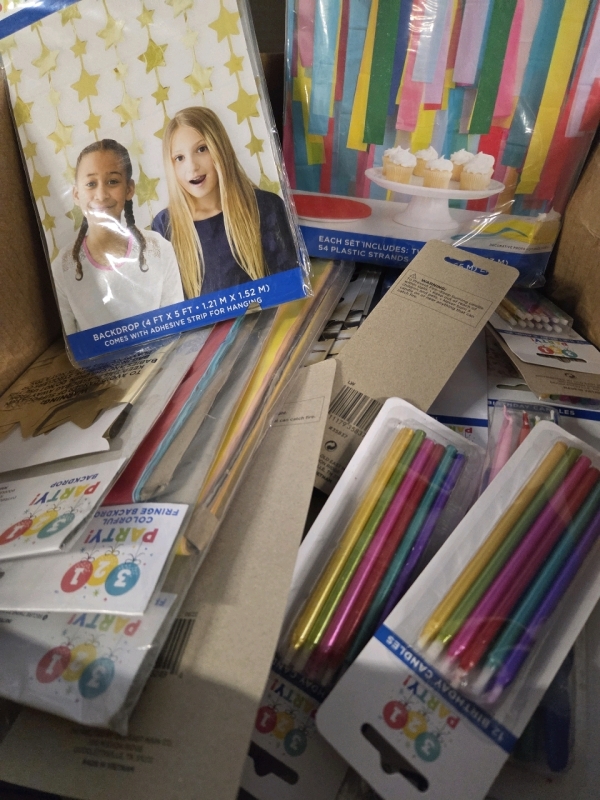 Big Lot FULL of New Party Supplies + More : Box Measures 12" &times; 16" &times; 17" High