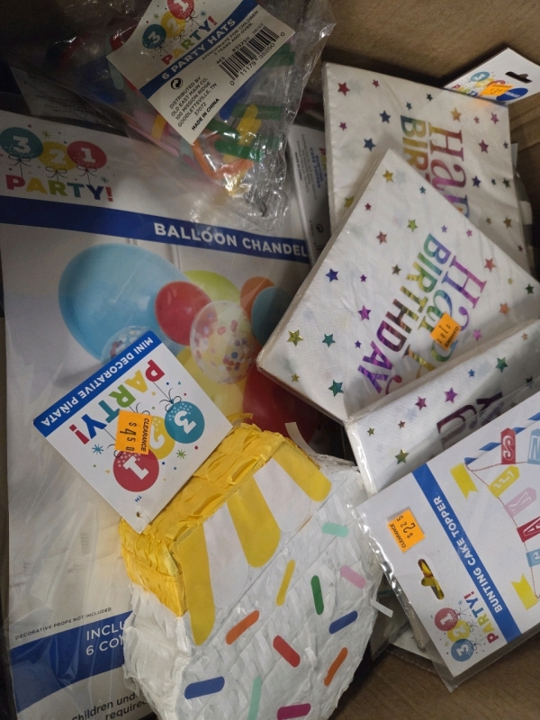 Big Lot FULL of New Party Supplies + More : Box Measures 16" &times; 16" &times; 16"