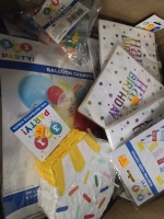 Big Lot FULL of New Party Supplies + More : Box Measures 16" &times; 16" &times; 16"